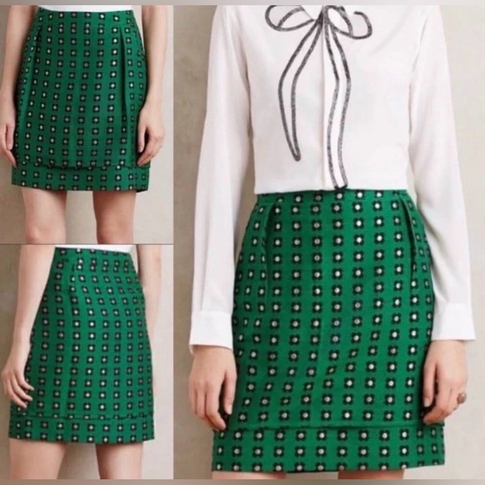 Anthropologie HD in Paris Garden Glimmer Skirt